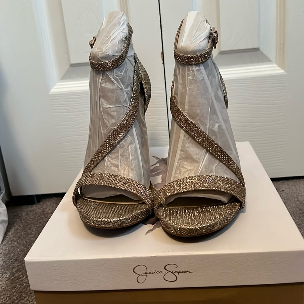 Jessica Simpson Glitter Heels • 8 1/2 • EUC